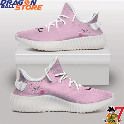 Dragon Ball Yeezy - Fat Majin Buu Quirky Face Pink Stylish Yeezy Shoes