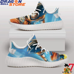 Dragon Ball Yeezy - Goku Riding Flying Nimbus Comic Art Style Yeezy Boost