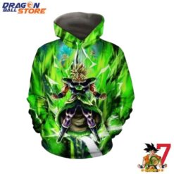 Dragon Ball Broly Hoodie Broly Goku Vegeta Green Hoodie