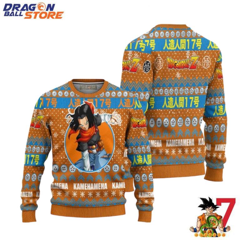 Dragon Ball Ugly Sweater Android 17 Anime Dragon Ball Z Xmas Gift