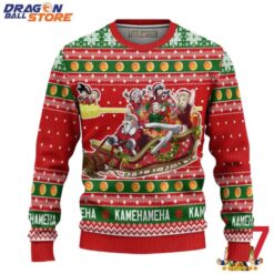 Dragon Ball Ugly Sweater Dragon Ball And 3D Hoodie Red Characters Xmas Gift
