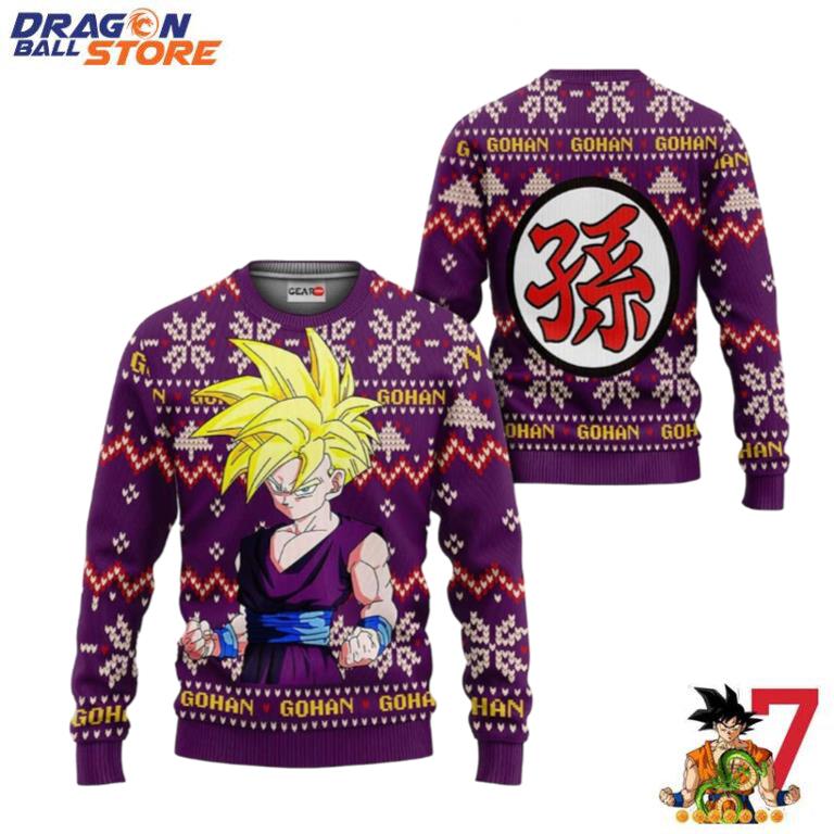 Dragon Ball Ugly Sweater Gohan Sjj Anime Dragon Ball Xmas Gifts