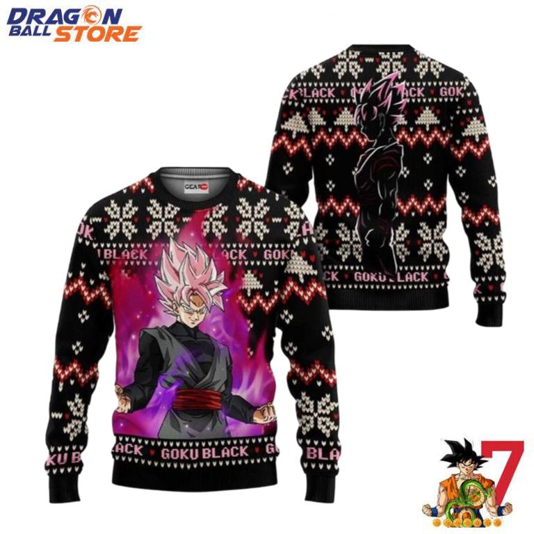 Dragon Ball Ugly Sweater Goku Black Rose And 3D Hoodie Custom Dragon Ball