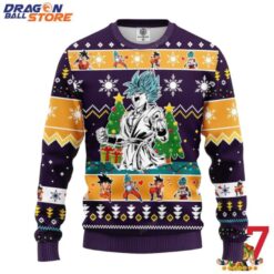 Dragon Ball Ugly Sweater Goku Blue Dragon Ball All Over Print