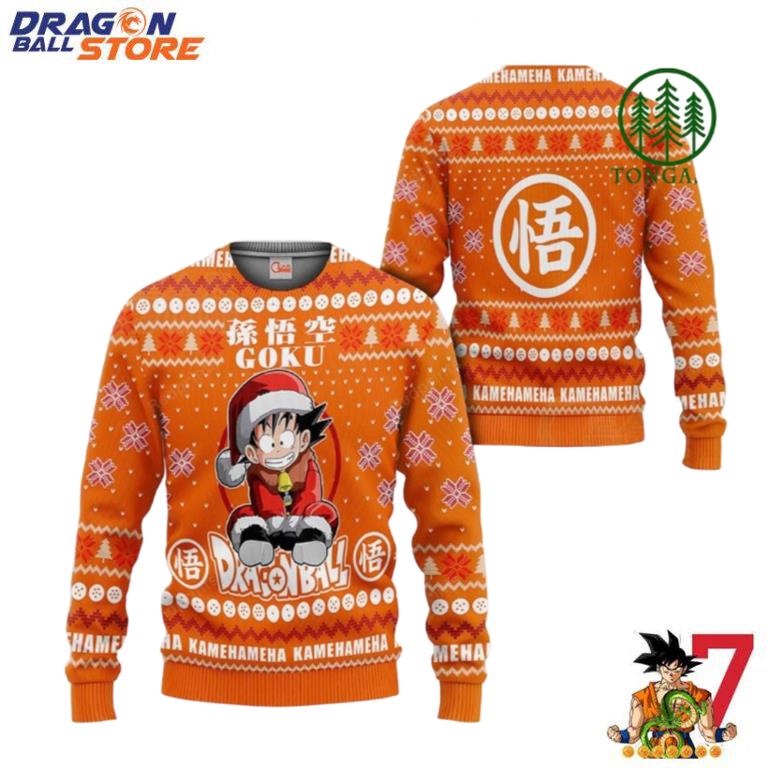 Dragon Ball Ugly Sweater Goku Kid And Hoodie Dragon Ball Anime Xmas Gift