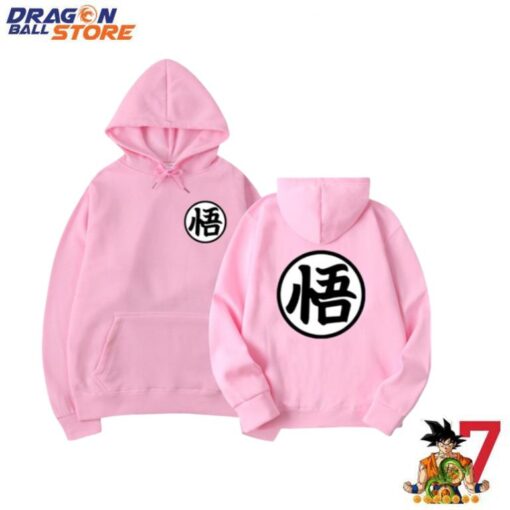 Pink Dragon Ball Z Hoodie Text Logo Hoodie