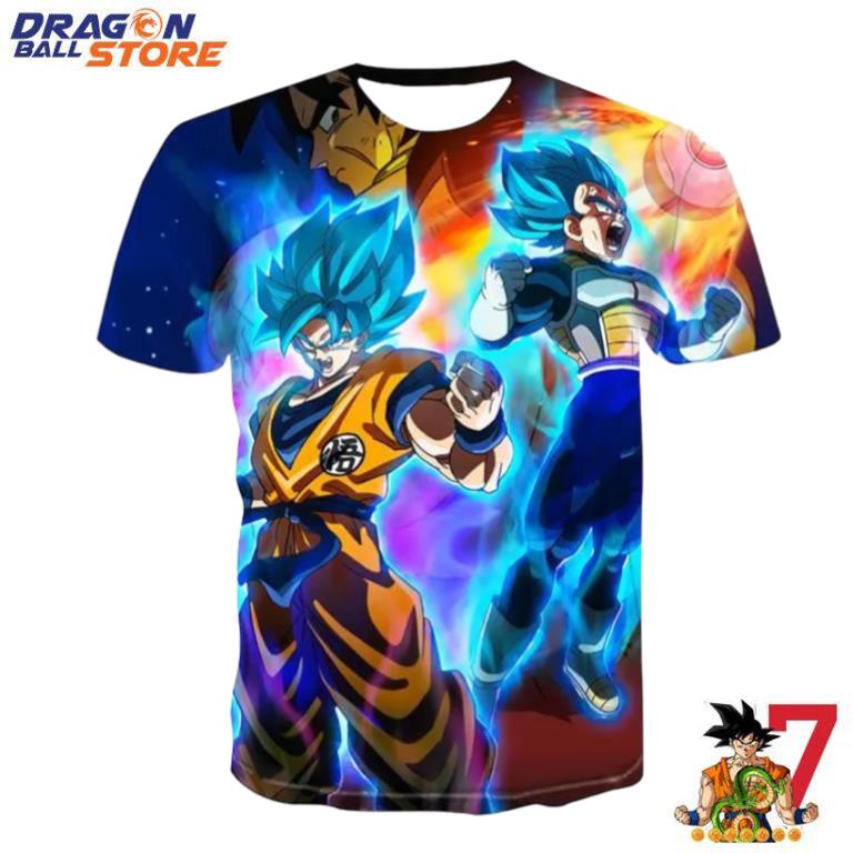 T Shirt Dragon Ball Z Homme Vegeta And Goku