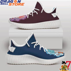 Yeezy Shoes Chibi Goku Blue and Goku Black Super Saiyan Rose