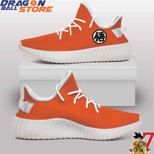 Yeezy Shoes Dragon Ball Z Goku Kanji Symbol Orange