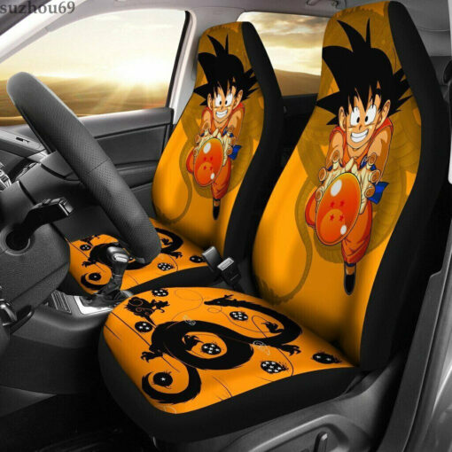 Cute Child Goku 4 Star Dragon Ball Car Seat Covers